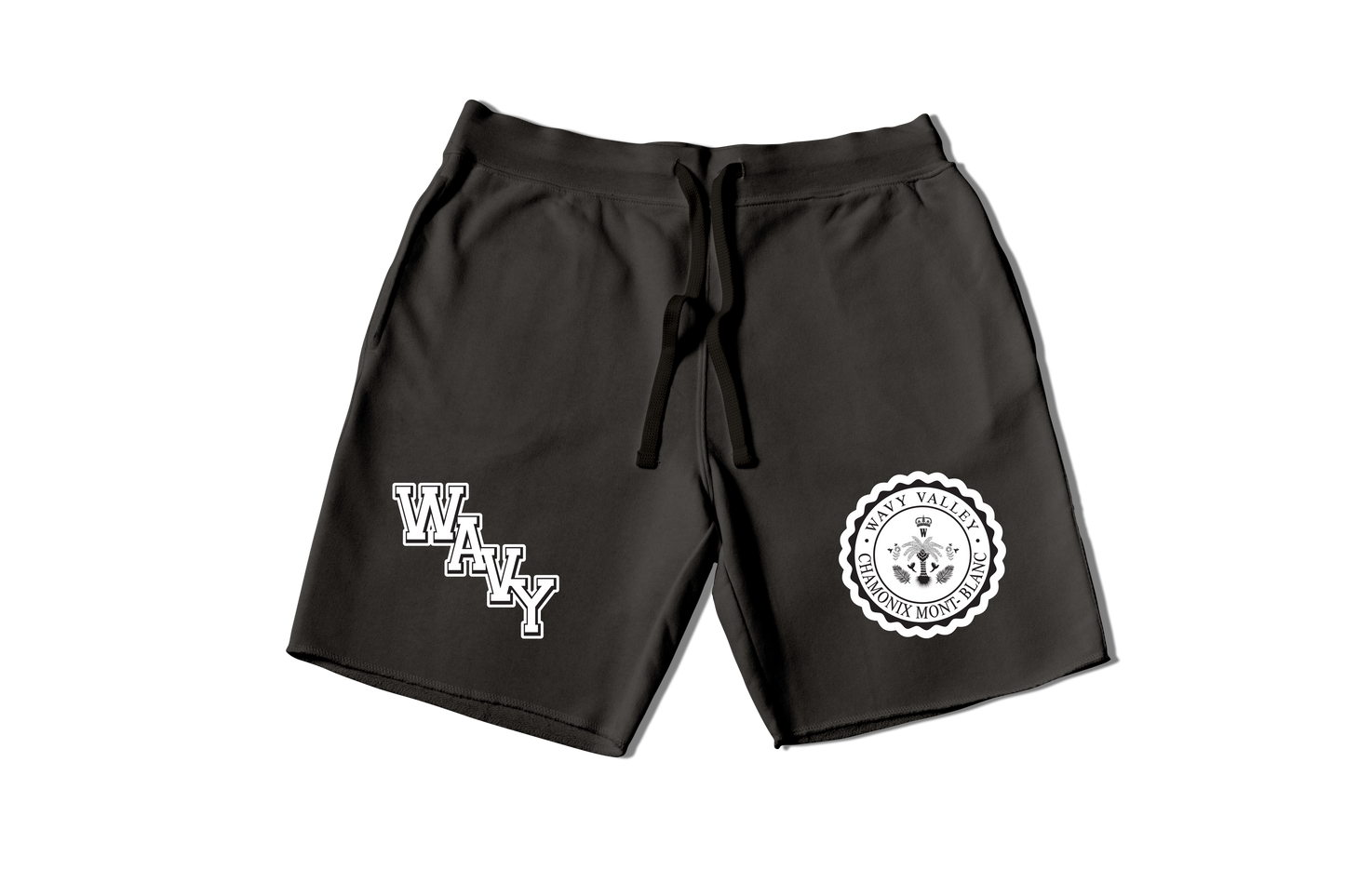-WAVY Crest Shorts-Black