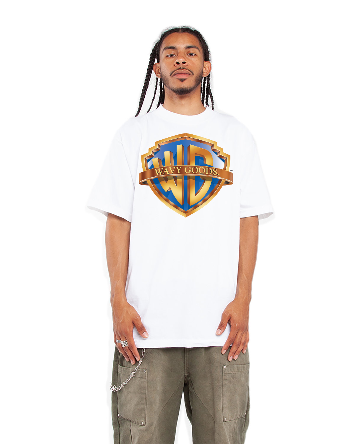 -Wavy Brothers Tee-White
