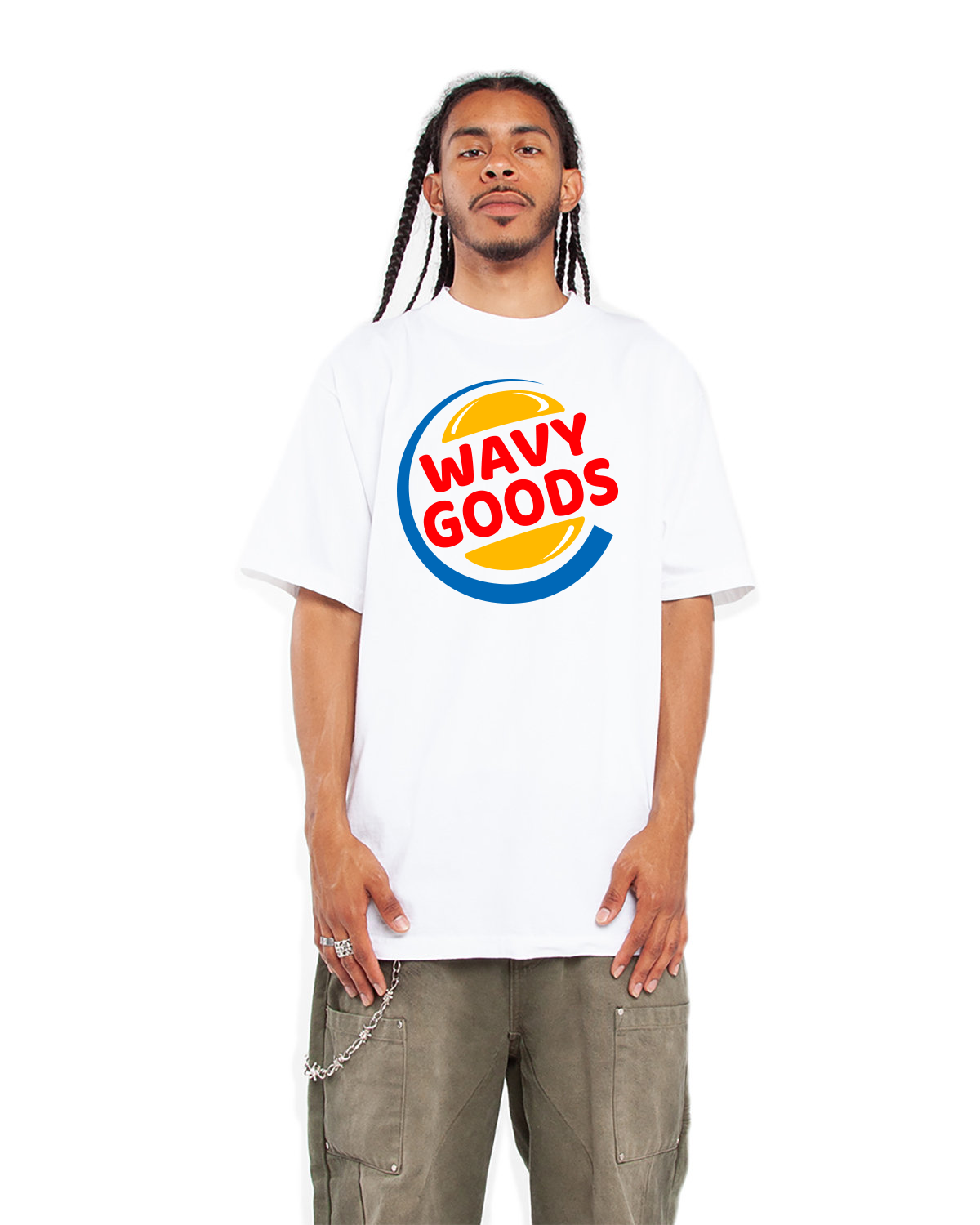 -Wavy King Tee-White