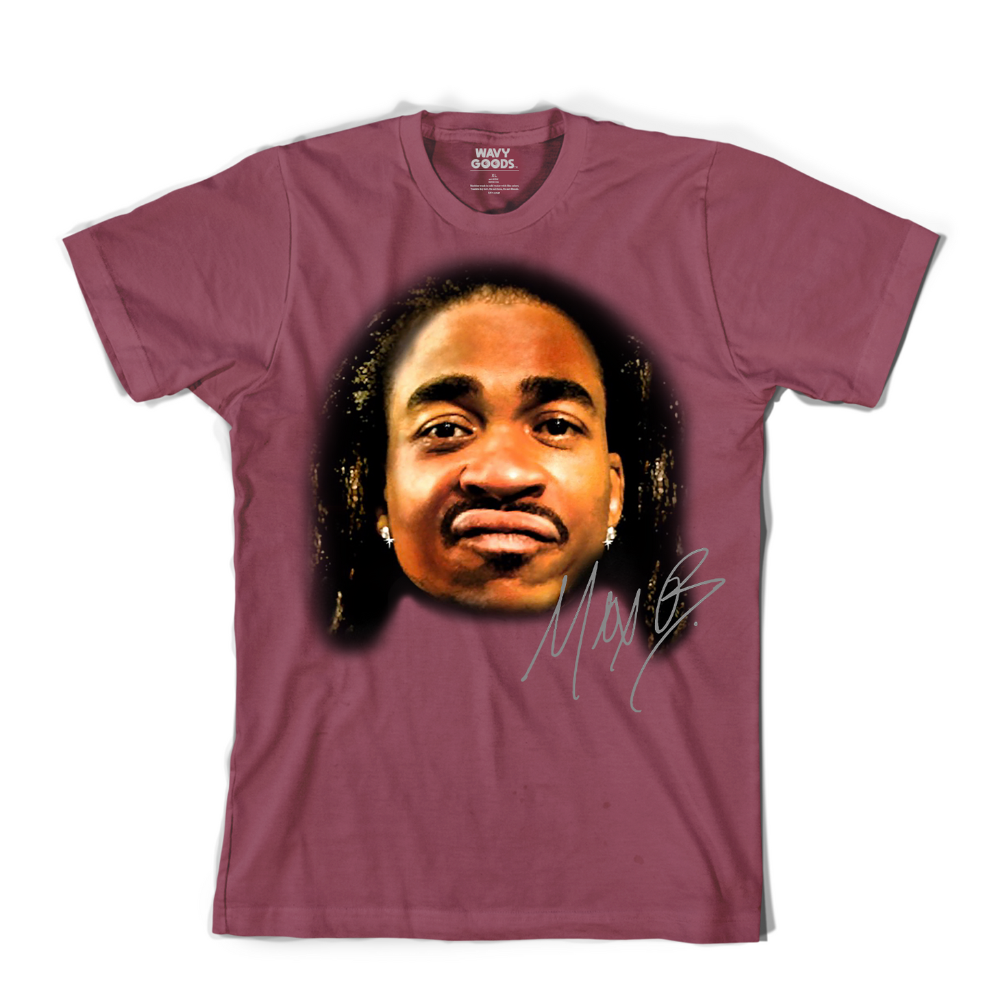 MAX B Face Tee – Burgundy