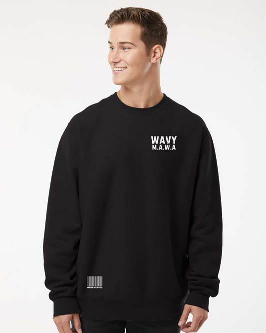 -M.A.W.A Barcode Crewneck-Black