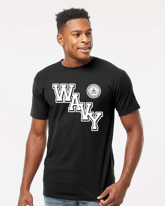 -WAVY Crest Tee-Black