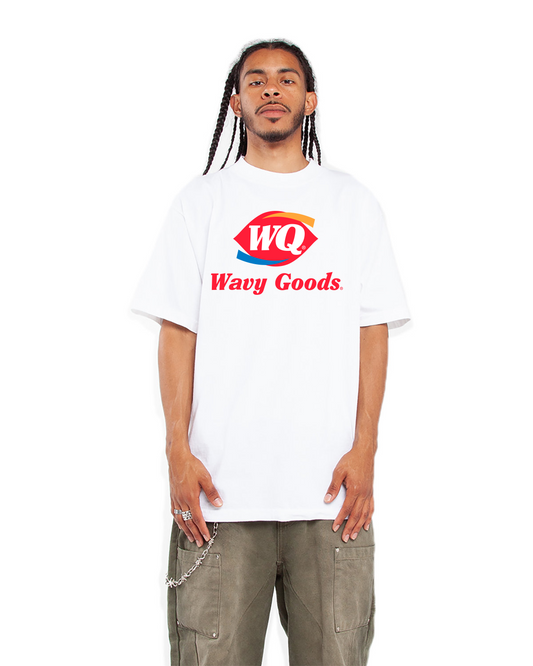 -Wavy Dairy Tee-White