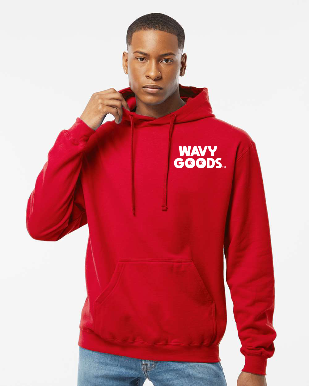 Wavy Goods Logo Hoodie Red
