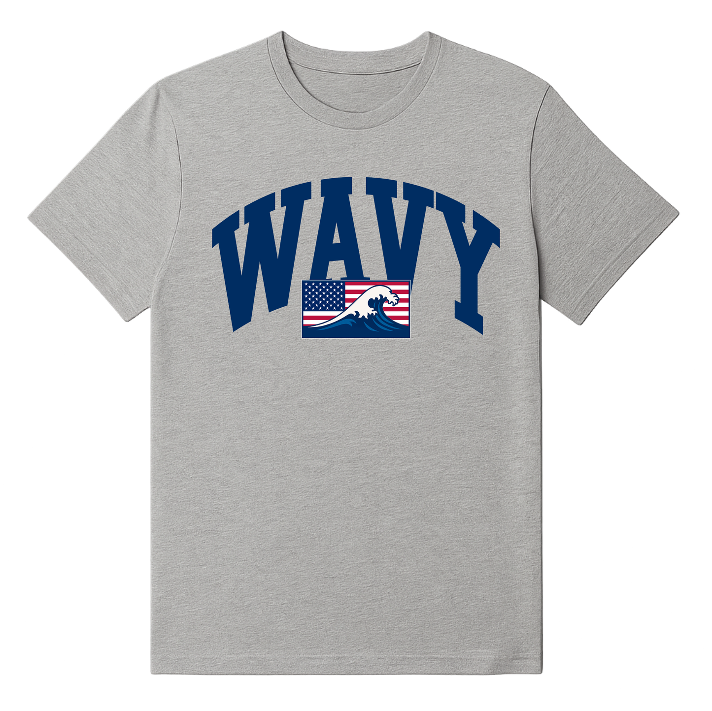 Wavy Flag-Heather Grey