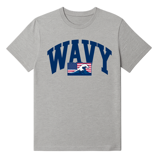 Wavy Flag-Heather Grey